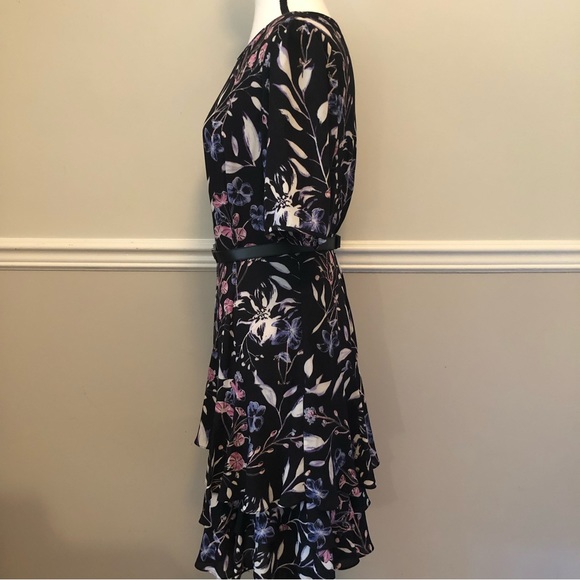 Ivanka Chiffon Floral Print Dress Size 6 - Picture 2 of 8